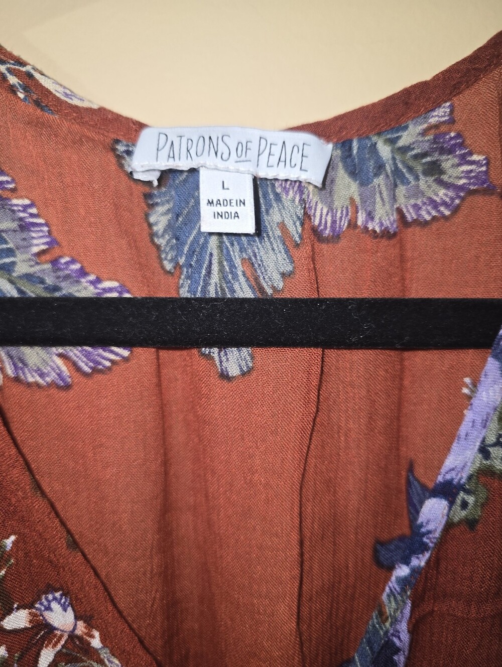 Patrons of Peace Rust Floral Maxi Dress - Picture 4 of 7